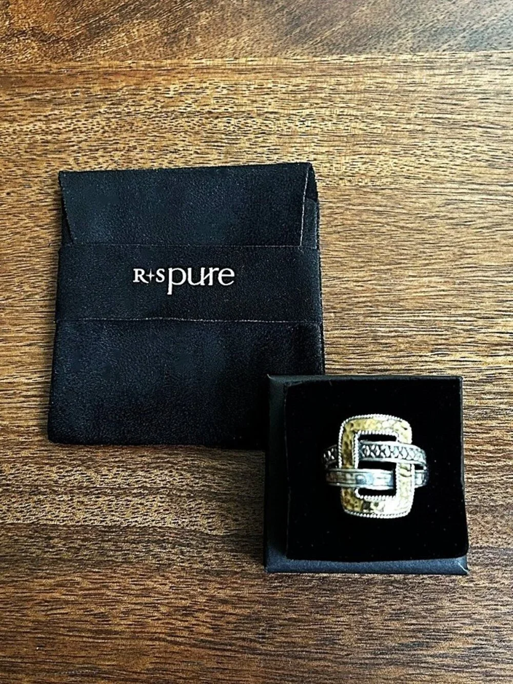 New ROSS SIMONS Sterling Silver and 18K Bali-Style Buckle Ring